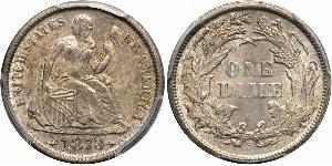 1 Dime / 10 Cent Estados Unidos de América (1776 - ) Cobre/Plata 