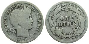 1 Dime / 10 Cent Estados Unidos de América (1776 - ) Cobre/Plata 