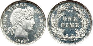 1 Dime / 10 Cent Estados Unidos de América (1776 - ) Cobre/Plata 