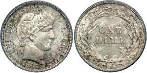 1 Dime / 10 Cent Estados Unidos de América (1776 - ) Cobre/Plata 