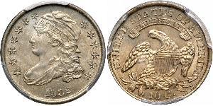 1 Dime / 10 Cent Estados Unidos de América (1776 - ) Cobre/Plata 