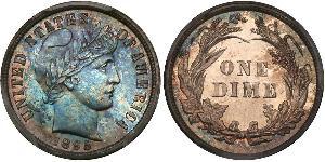 1 Dime / 10 Cent Estados Unidos de América (1776 - ) Cobre/Plata 