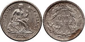 1 Dime / 10 Cent Estados Unidos de América (1776 - ) Cobre/Plata 