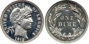 1 Dime / 10 Cent Estados Unidos de América (1776 - ) Cobre/Plata 