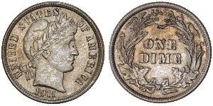 1 Dime / 10 Cent Estados Unidos de América (1776 - ) Cobre/Plata 