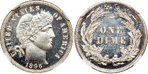 1 Dime / 10 Cent Estados Unidos de América (1776 - ) Cobre/Plata 