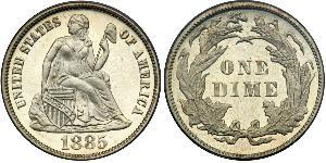 1 Dime / 10 Cent Estados Unidos de América (1776 - ) Cobre/Plata 