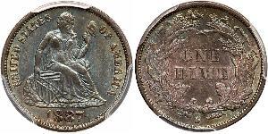 1 Dime / 10 Cent Estados Unidos de América (1776 - ) Cobre/Plata 