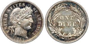 1 Dime / 10 Cent Estados Unidos de América (1776 - ) Cobre/Plata 