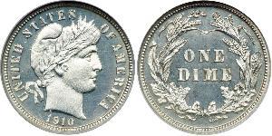 1 Dime / 10 Cent Estados Unidos de América (1776 - ) Cobre/Plata 