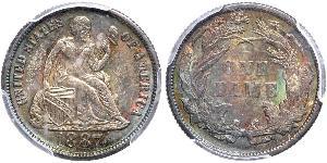 1 Dime / 10 Cent Estados Unidos de América (1776 - ) Cobre/Plata 