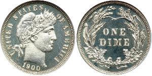 1 Dime / 10 Cent Estados Unidos de América (1776 - ) Cobre/Plata 