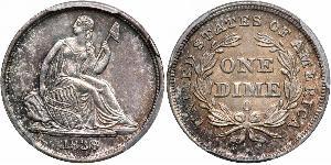 1 Dime / 10 Cent USA (1776 - ) Copper/Silver 