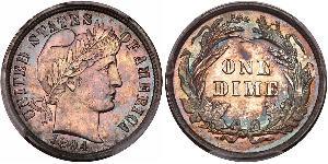 1 Dime / 10 Cent USA (1776 - ) Copper/Silver 