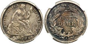 1 Dime / 10 Cent USA (1776 - ) Copper/Silver 