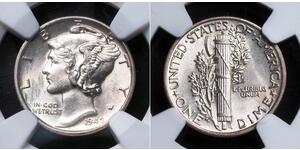 1 Dime / 10 Cent USA (1776 - ) Copper/Silver 