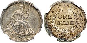 1 Dime / 10 Cent USA (1776 - ) Copper/Silver 