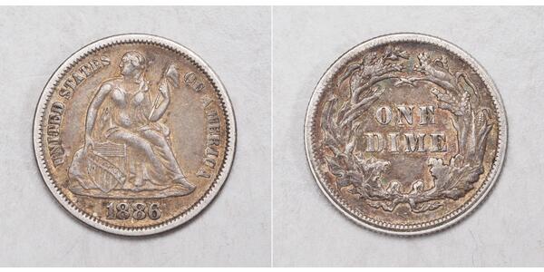 1 Dime / 10 Cent USA (1776 - ) Copper/Silver 
