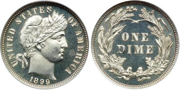 1 Dime / 10 Cent USA (1776 - ) Copper/Silver 