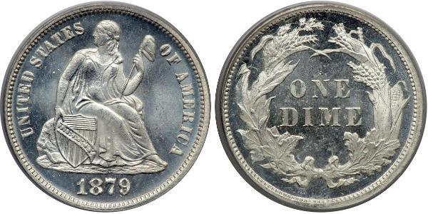 1 Dime / 10 Cent USA (1776 - ) Copper/Silver 