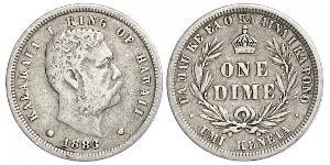 1 Dime / 10 Cent Estados Unidos de América (1776 - ) Plata Kalakaua