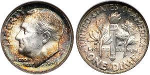 1 Dime / 10 Cent Estados Unidos de América (1776 - ) Plata 