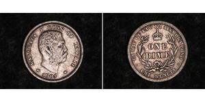 1 Dime / 10 Cent Estados Unidos de América (1776 - ) Plata Kalakaua