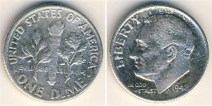 1 Dime / 10 Cent Estados Unidos de América (1776 - ) Plata 