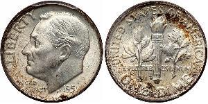 1 Dime / 10 Cent Estados Unidos de América (1776 - ) Plata 