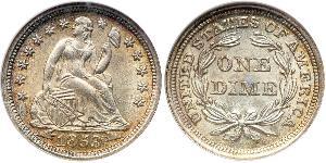 1 Dime / 10 Cent Estados Unidos de América (1776 - ) Plata 