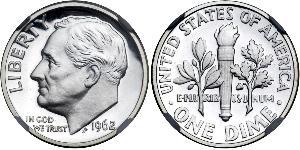 1 Dime / 10 Cent Estados Unidos de América (1776 - ) Plata 