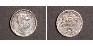 1 Dime / 10 Cent Estados Unidos de América (1776 - ) Plata Kalakaua