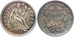 1 Dime / 10 Cent Estados Unidos de América (1776 - ) Plata 