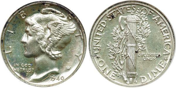 1 Dime / 10 Cent Stati Uniti d
