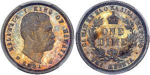 1 Dime / 10 Cent Vereinigten Staaten von Amerika (1776 - ) Silber David Kalākaua