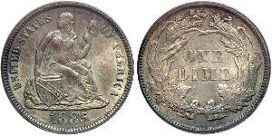 1 Dime / 10 Cent Vereinigten Staaten von Amerika (1776 - ) Silber/Kupfer 