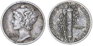 1 Dime / 10 Cent Vereinigten Staaten von Amerika (1776 - ) Silber/Kupfer 