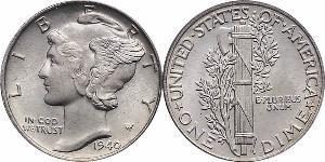 1 Dime / 10 Cent Vereinigten Staaten von Amerika (1776 - ) Silber/Kupfer 