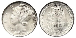 1 Dime / 10 Cent Vereinigten Staaten von Amerika (1776 - ) Silber/Kupfer 