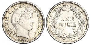 1 Dime / 10 Cent Vereinigten Staaten von Amerika (1776 - ) Silber/Kupfer 