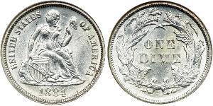 1 Dime / 10 Cent Vereinigten Staaten von Amerika (1776 - ) Silber/Kupfer 