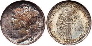 1 Dime / 10 Cent Vereinigten Staaten von Amerika (1776 - ) Silber/Kupfer 