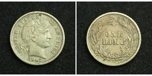 1 Dime / 10 Cent Vereinigten Staaten von Amerika (1776 - ) Silber/Kupfer 