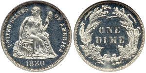 1 Dime / 10 Cent Vereinigten Staaten von Amerika (1776 - ) Silber/Kupfer 