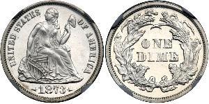 1 Dime / 10 Cent Vereinigten Staaten von Amerika (1776 - ) Silber/Kupfer 