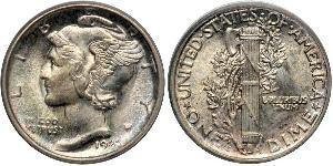 1 Dime / 10 Cent Vereinigten Staaten von Amerika (1776 - ) Silber/Kupfer 