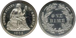 1 Dime / 10 Cent Vereinigten Staaten von Amerika (1776 - ) Silber/Kupfer 