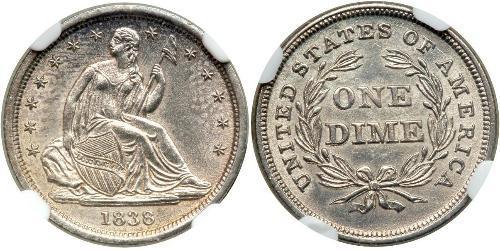 1 Dime / 10 Cent Vereinigten Staaten von Amerika (1776 - ) Silber/Kupfer 