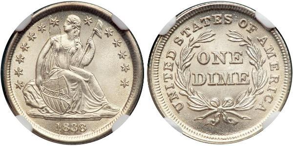 1 Dime / 10 Cent Vereinigten Staaten von Amerika (1776 - ) Silber/Kupfer 