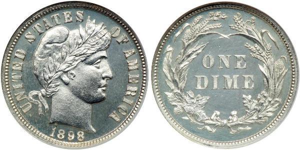 1 Dime / 10 Cent Vereinigten Staaten von Amerika (1776 - ) Silber/Kupfer 